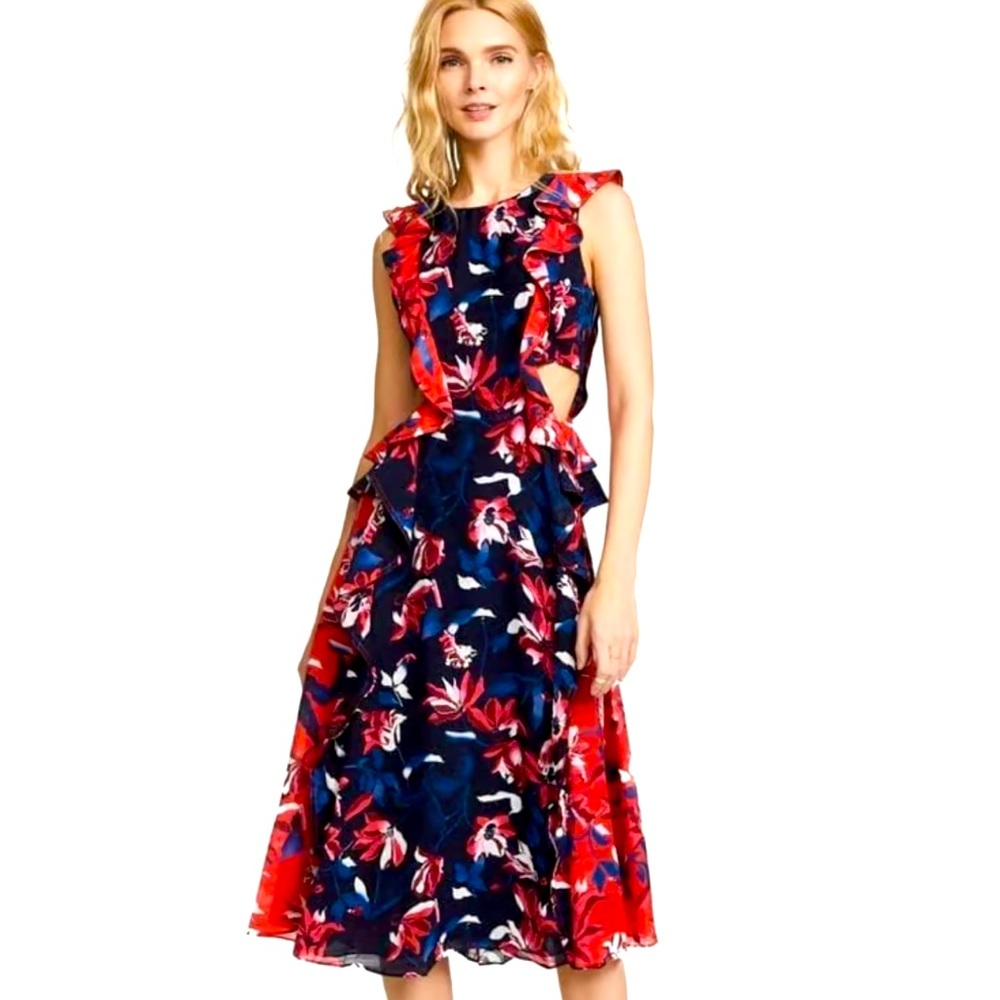 Tanya Taylor Aliyah cutout silk dress